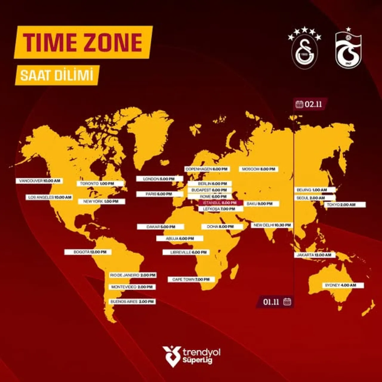 Galatasaray Taraftarlarına Özel: Trabzonspor Maçı Yayın Saatleri Açıklandı