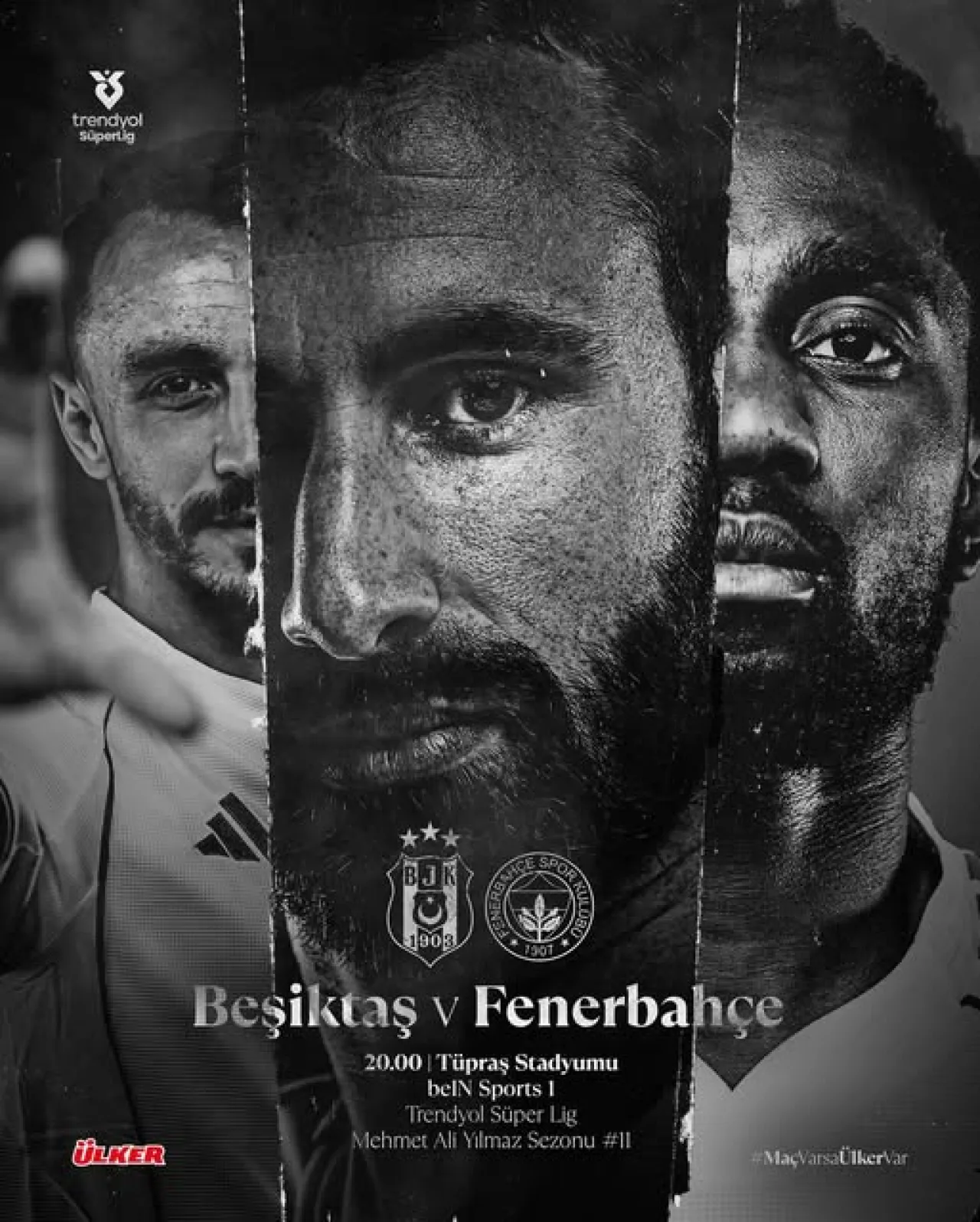 Beşiktaş ve Fenerbahçe, Süper Lig'in 11. Haftasında Tüpraş Stadyumu'nda Karşılaşıyor