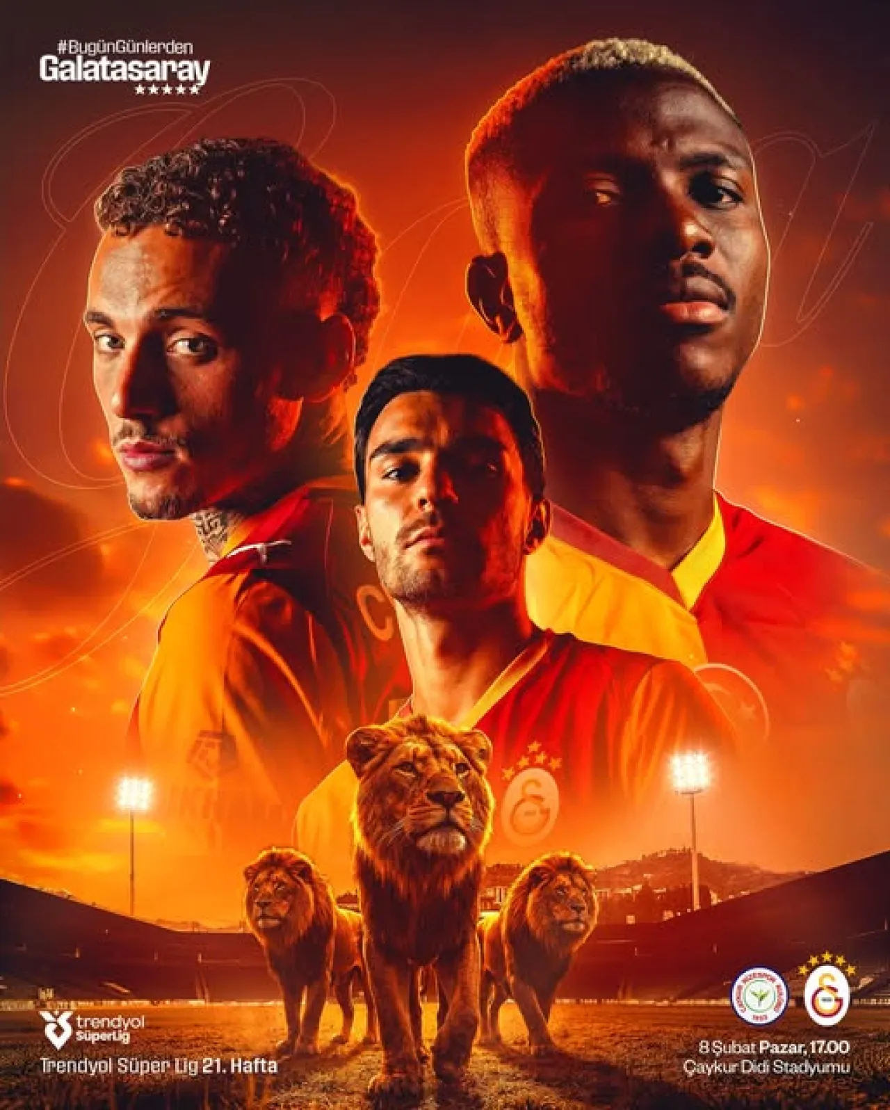 Galatasaray, Süper Lig'de Rizespor'u Konuk Edecek