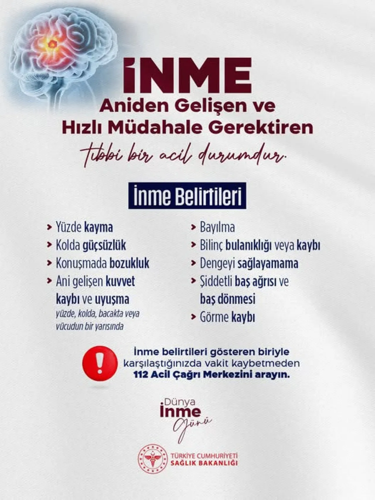 İnme Acil Müdahale Gerektiren Tıbbi Bir Durum Olarak Öne Çıkıyor
