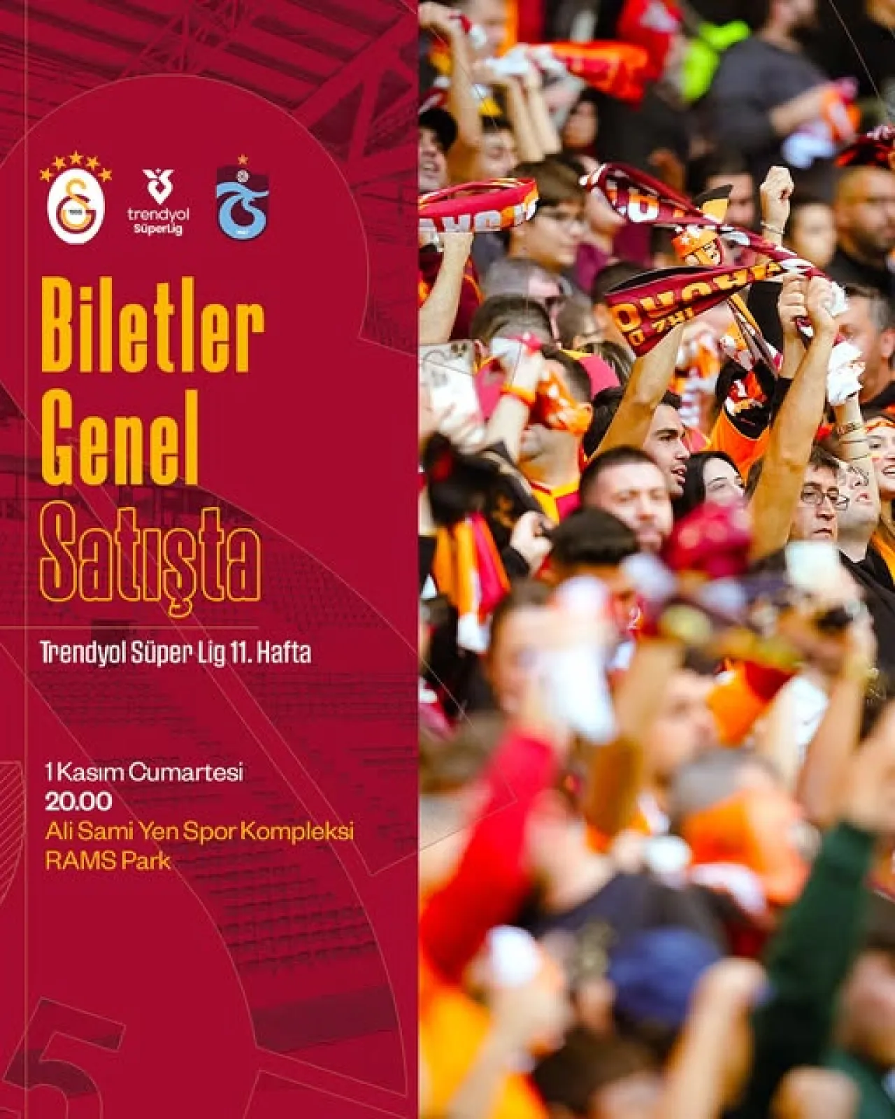 Galatasaray, Trabzonspor Maçı Biletlerini Genel Satışa Çıkardı